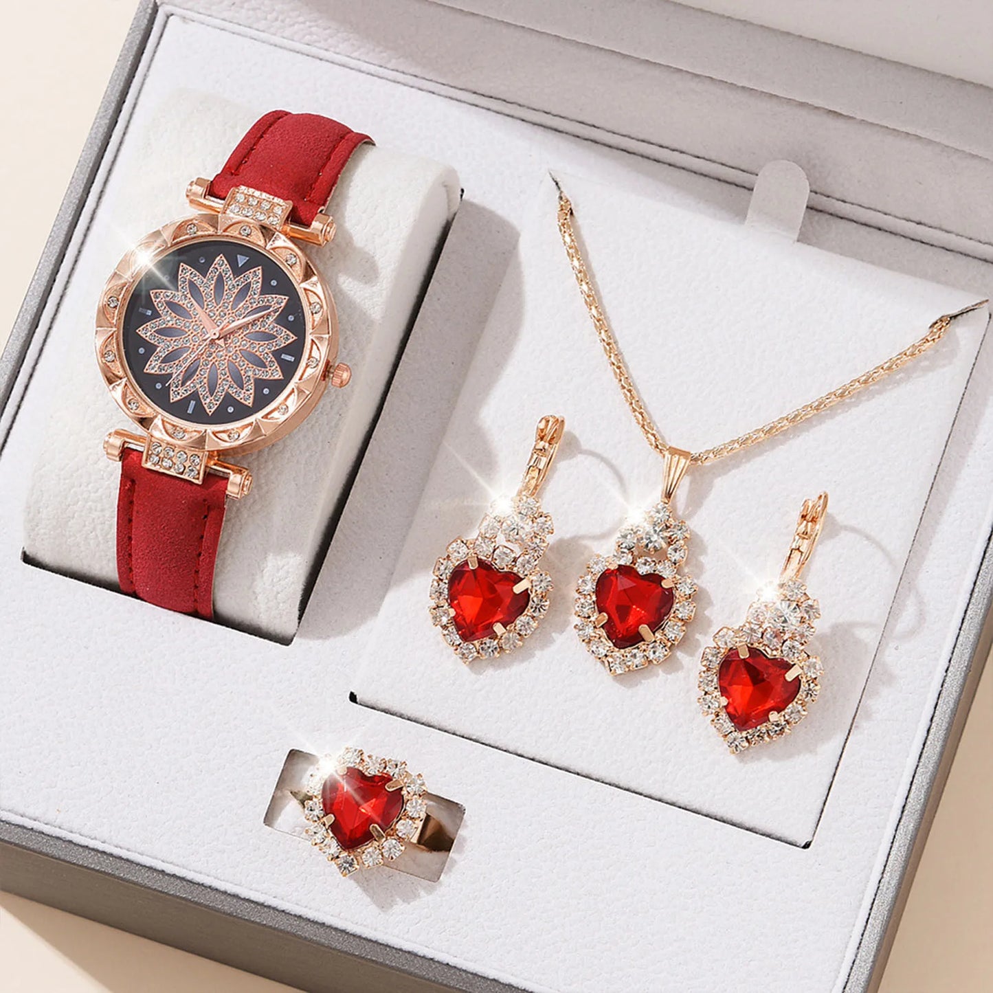 Schmuck-Set, Geschenke für Damen,Kristall-Bling