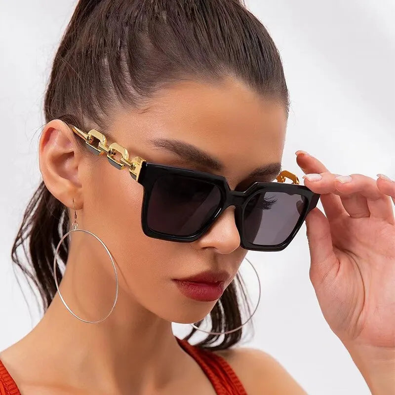 Rechteck Vintage Sonnenbrille