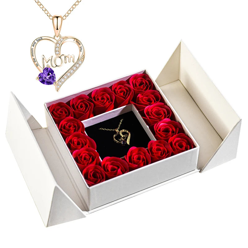 Geschenkbox mit Schmuck & Seifenrose – ideal zum Muttertag oder Jubiläum