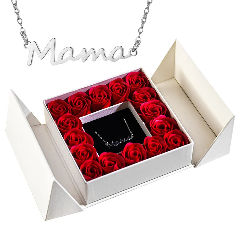 Geschenkbox mit Schmuck & Seifenrose – ideal zum Muttertag oder Jubiläum