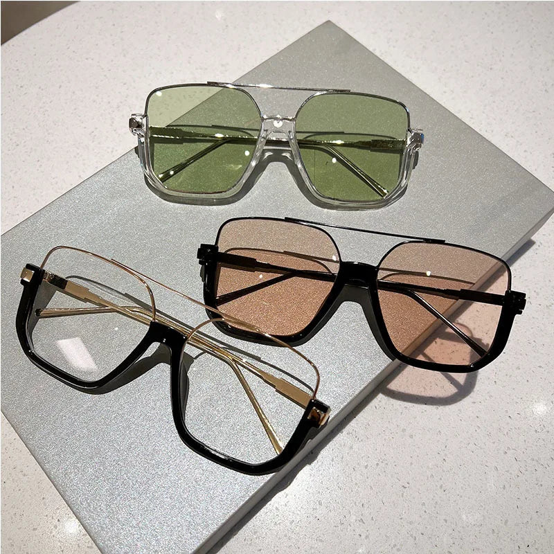 Sonnenbrille Retro Großer Rahmen
