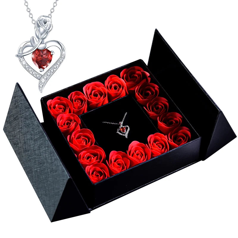 Geschenkbox mit Schmuck & Seifenrose – ideal zum Muttertag oder Jubiläum