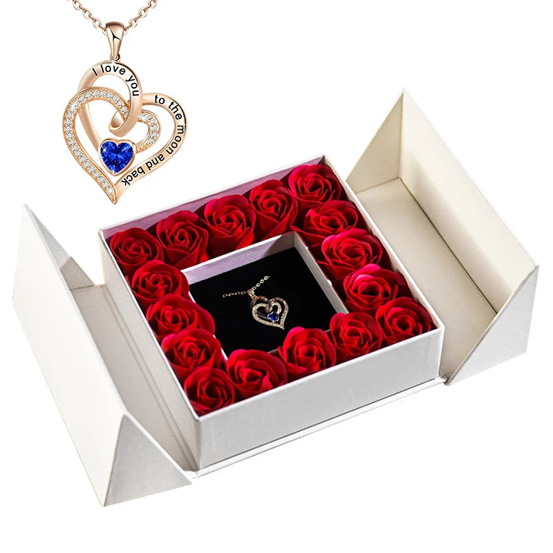 Geschenkbox mit Schmuck & Seifenrose – ideal zum Muttertag oder Jubiläum