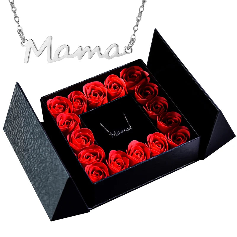 Geschenkbox mit Schmuck & Seifenrose – ideal zum Muttertag oder Jubiläum