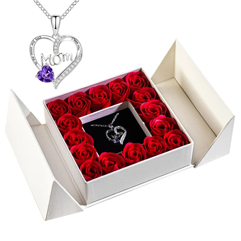 Geschenkbox mit Schmuck & Seifenrose – ideal zum Muttertag oder Jubiläum