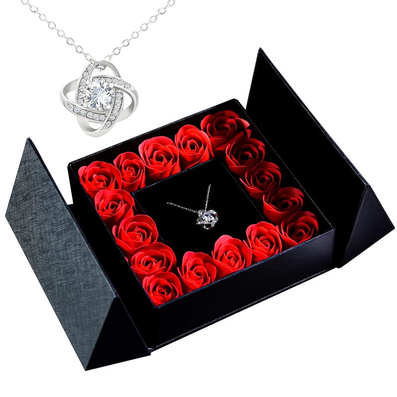 Geschenkbox mit Schmuck & Seifenrose – ideal zum Muttertag oder Jubiläum