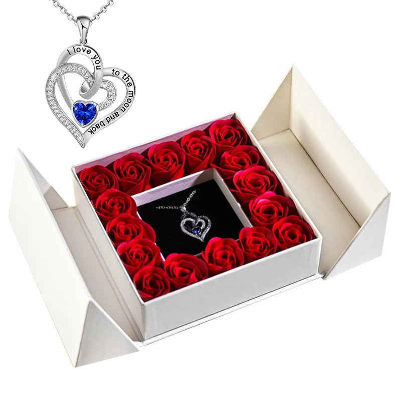 Geschenkbox mit Schmuck & Seifenrose – ideal zum Muttertag oder Jubiläum