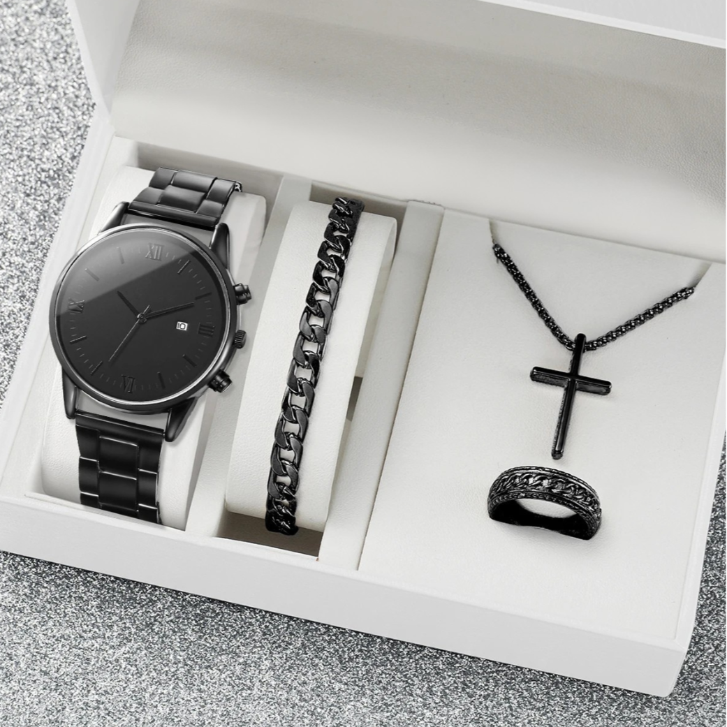 Stilvolles Männergeschenk – 4er Uhren-Set