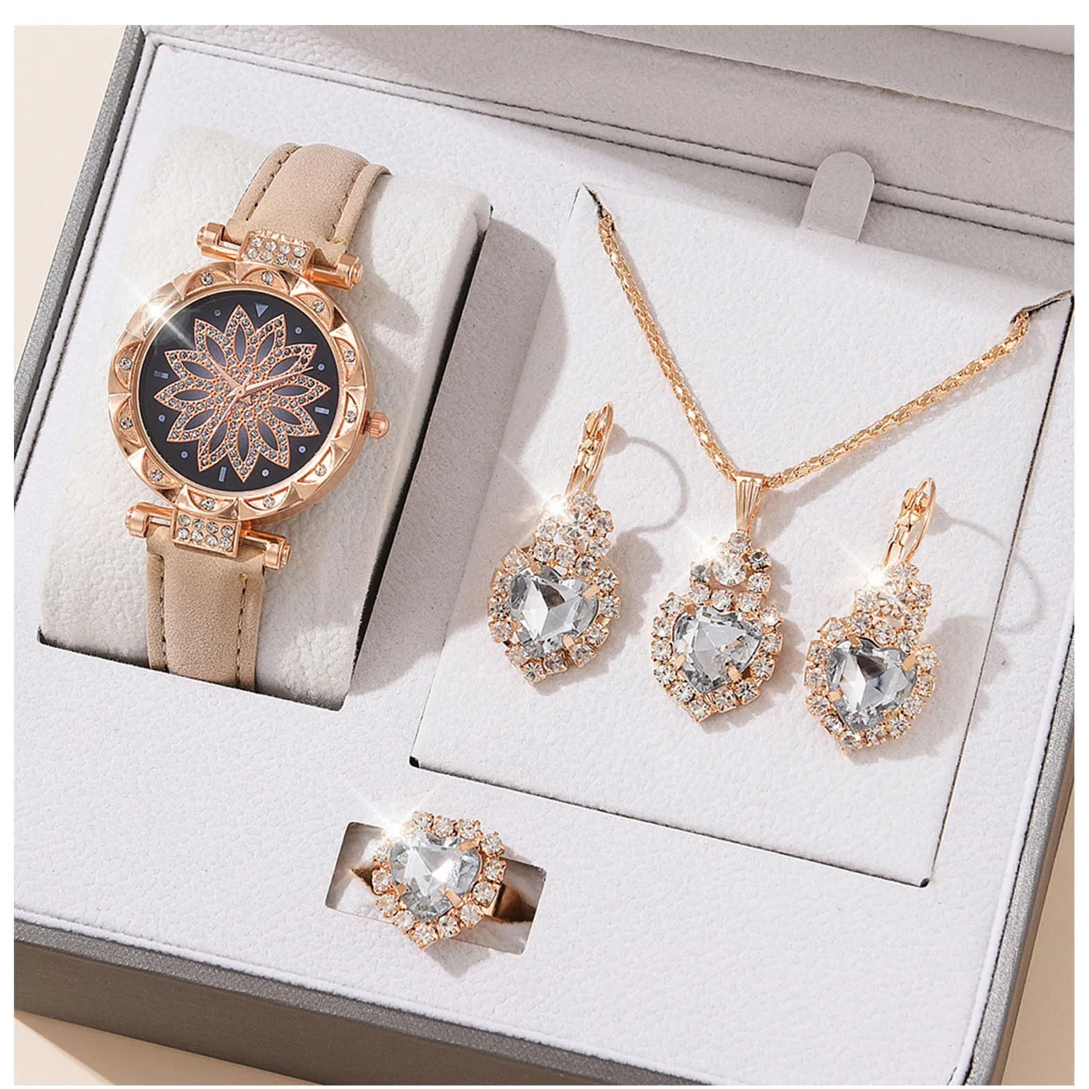 Schmuck-Set, Geschenke für Damen,Kristall-Bling
