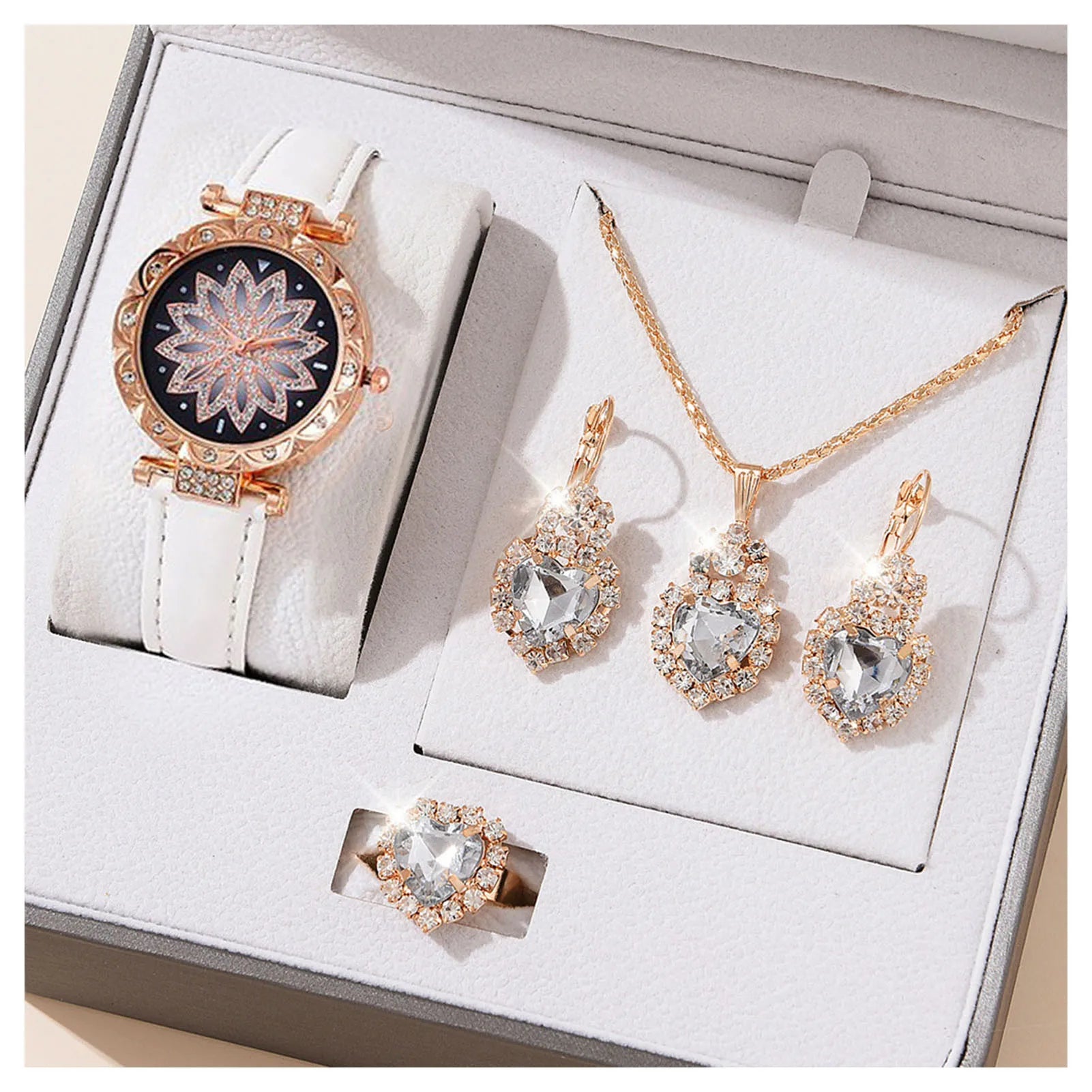 Schmuck-Set, Geschenke für Damen,Kristall-Bling