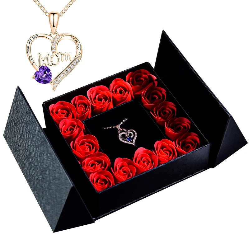 Geschenkbox mit Schmuck & Seifenrose – ideal zum Muttertag oder Jubiläum