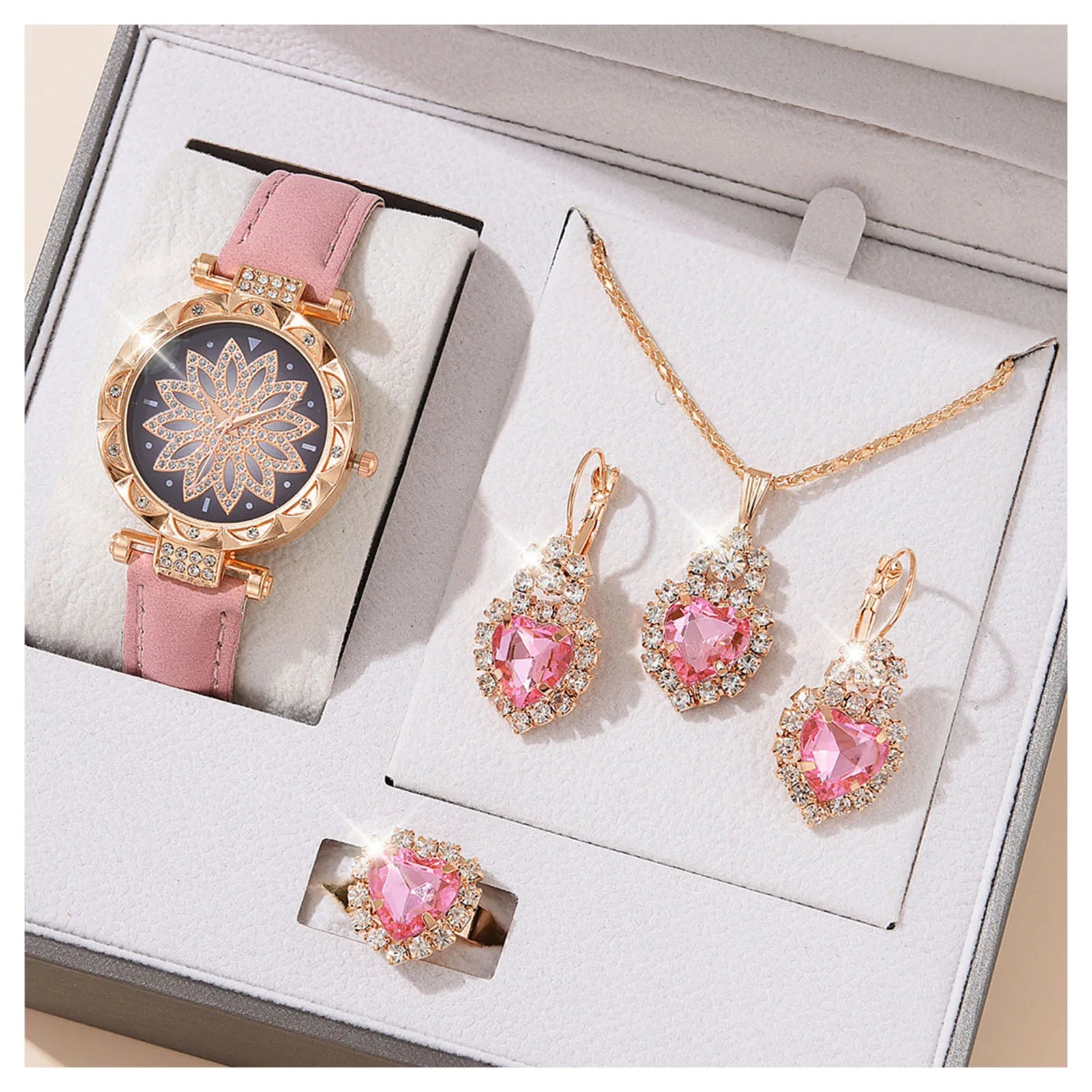 Schmuck-Set, Geschenke für Damen,Kristall-Bling