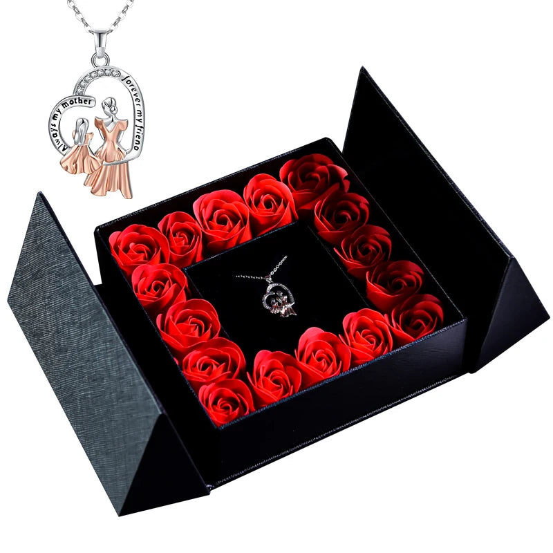 Geschenkbox mit Schmuck & Seifenrose – ideal zum Muttertag oder Jubiläum
